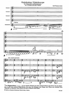 KALEIDOSKOP No. 1 für 4 B-Klarinetten und Bassklarinette (✭ nur Druck zzgl. Versand)