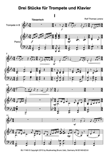 Drei Stücke für Trompete und Klavier (nur Print)